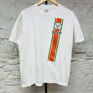 JAGERMEISTER Vintage Deer Print Logo T Shirt White Mens XL Boxy Graphic 90s